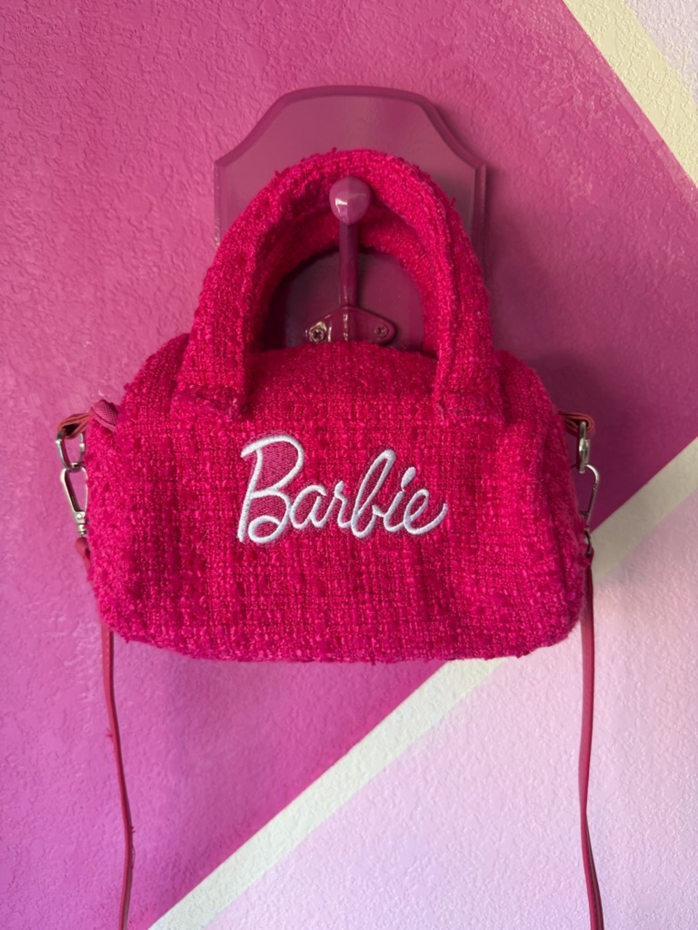 Barbie Hot Pink Bouclé Mini Bag - Picture 3 of 11